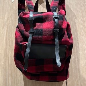 Vintage checkered backpack